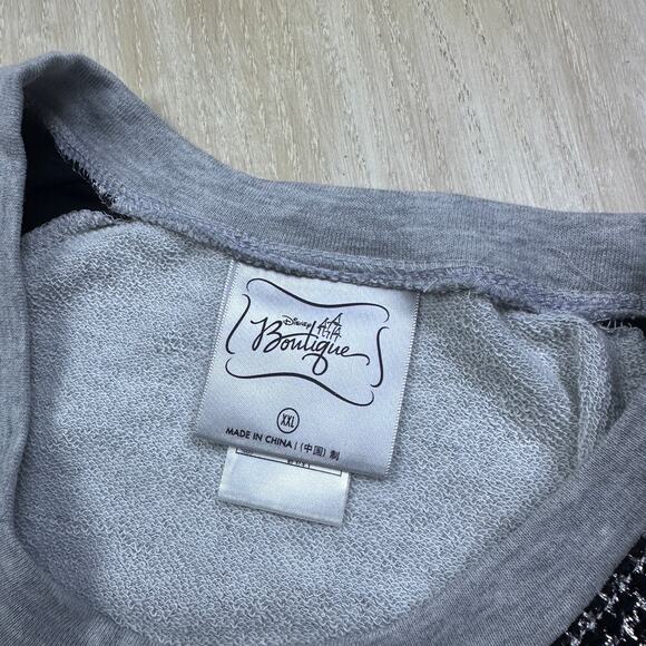 Disney Boutique Mickey Mouse Print Sparkle Houndstooth Pullover Sweatshirt XXL - Picture 9 of 14